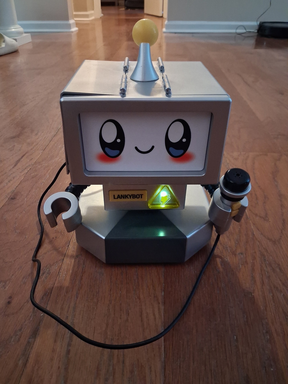 Lankybots Silver Robot VR Accessory - Silver, Interactive Microphone